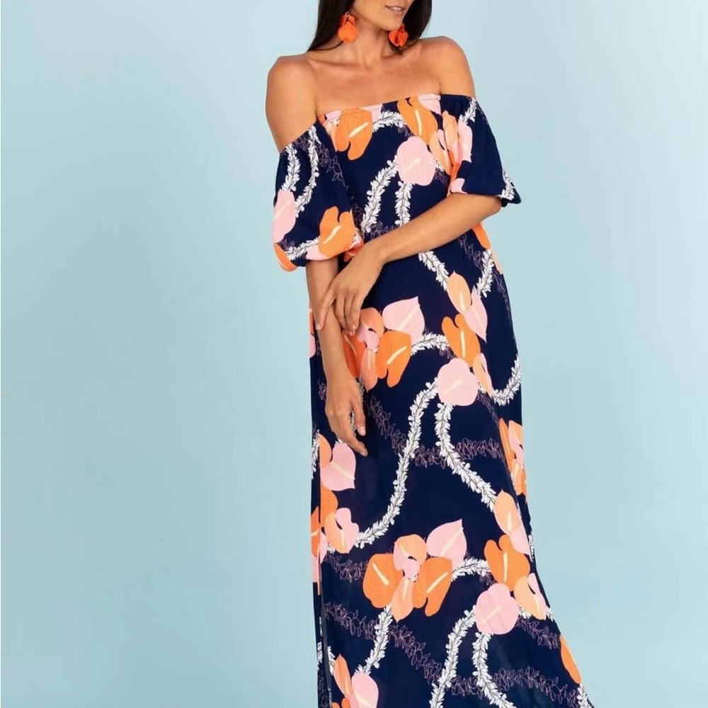 Fighting Eel Navy Maxi Dress - Picture 2 of 2